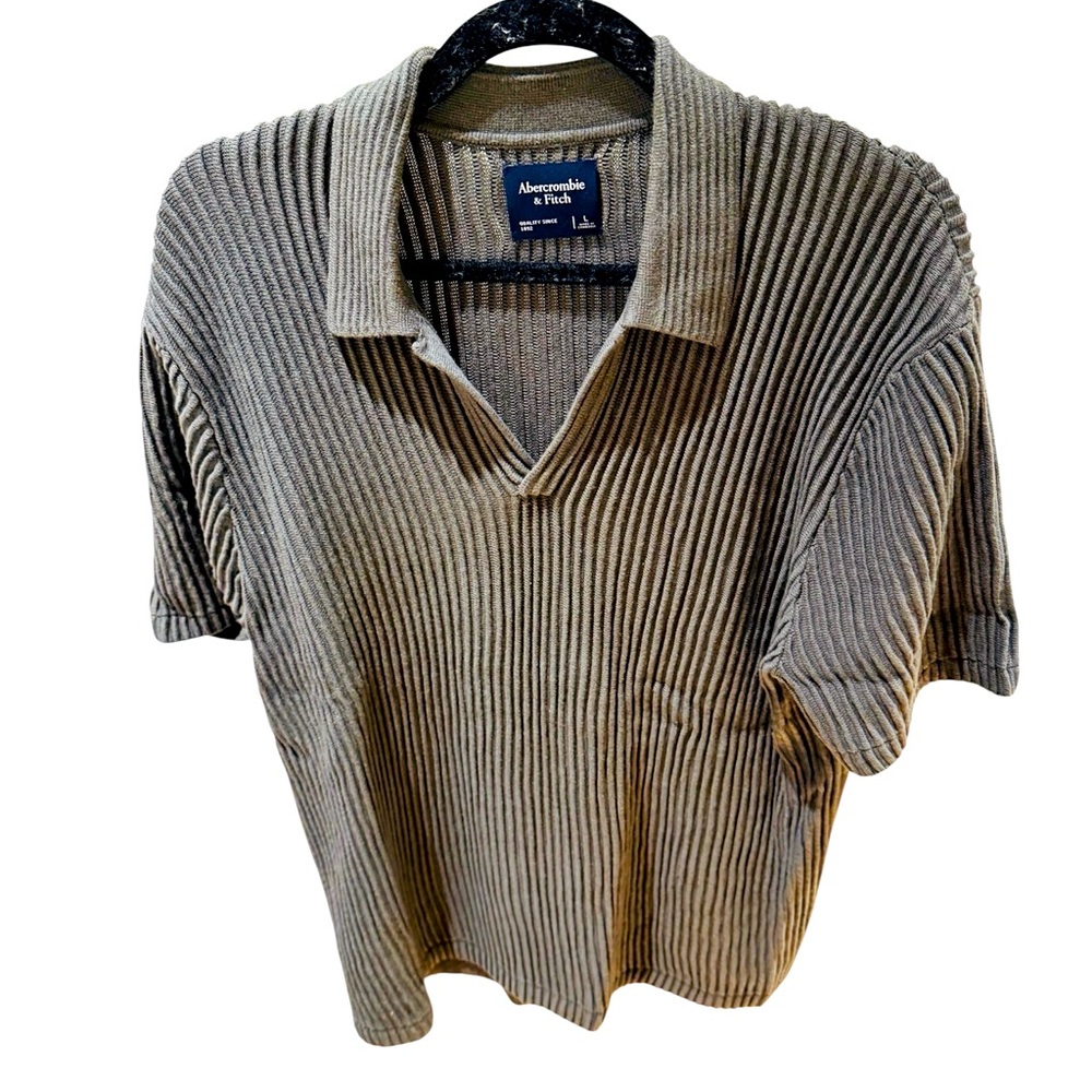 Abercrombie & Fitch green polo size large